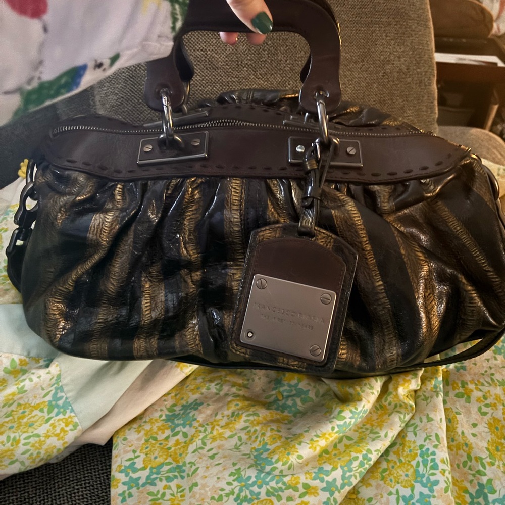 Traded-Designer Black and Gold Women's Bag